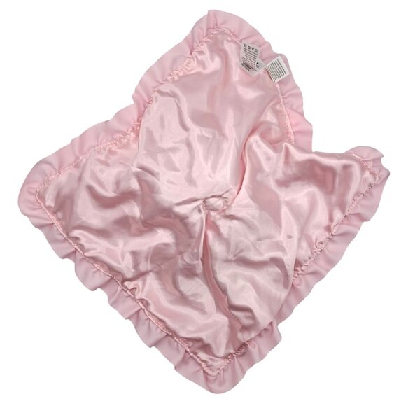 Baby Starters Pink Bear Snuggle Buddy Blanket Rattle With Satin Trim & Embroider - Picture 5 of 7